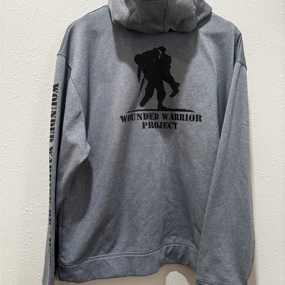Under Armour Gray Hoodie Minimalist Logo Pullover - Picture 4 of 5